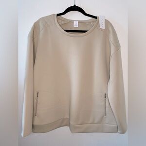 Lane Bryant- Oatmeal Quilted Scuba Sweatshirt